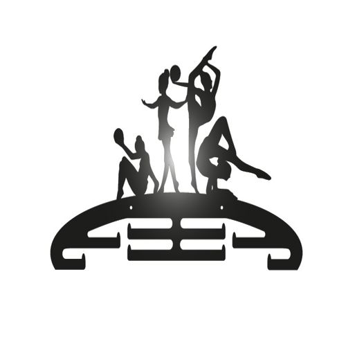 طرح آویز مدال ژیمناستیک با برش لیزری لیزری - laser cut gymnastics sport medal hanger for laser cut - برای دستگاه CNC چوب و لیزر (سی ان سی)