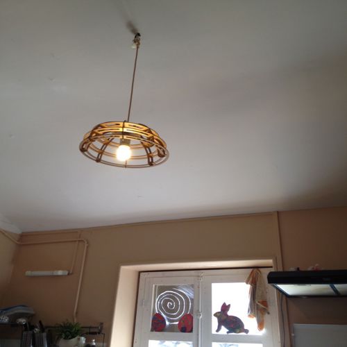 طرح لامپ کاسه آویز برش لیزری لامپ - laser cut hanging bowl lamps - برای دستگاه CNC چوب و لیزر (سی ان سی)