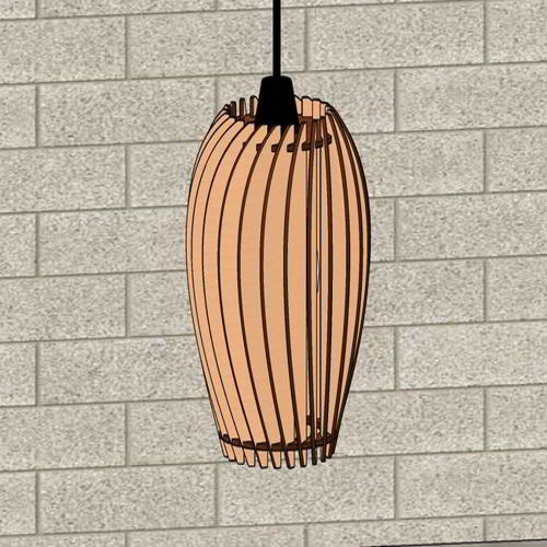 طرح لامپ آویز برش لیزری لایه - laser cut hanging lamp shade design ve - برای دستگاه CNC چوب و لیزر (سی ان سی)