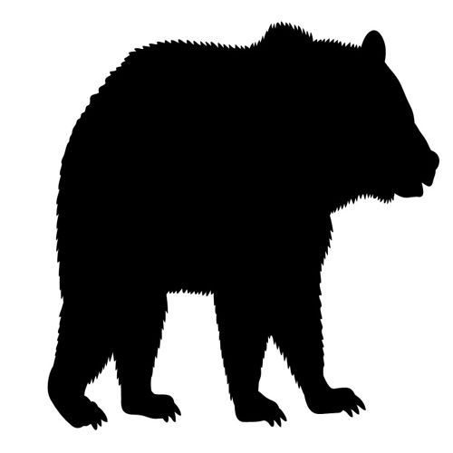 طرح برش لیزری خرس شاد سیلوئت - laser cut happy bear silhouette ve - برای دستگاه CNC چوب و لیزر (سی ان سی)