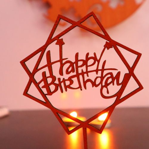 طرح برش لیزری کیک تولدت مبارک روکش - laser cut happy birthday cake topper - برای دستگاه CNC چوب و لیزر (سی ان سی)