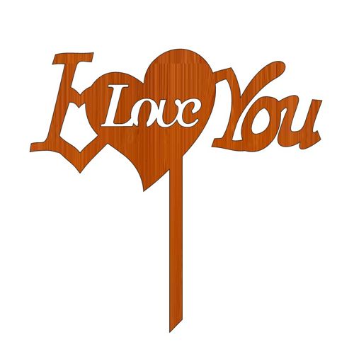 طرح برش لیزری روز ولنتاین مبارک دوستت دارم کیک چوبی روکش - laser cut happy valentines day i love you wood cake topper ve - برای دستگاه CNC چوب و لیزر (سی ان سی)