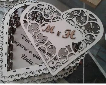 طرح برش لیزری جعبه قلب - laser cut heart box ve - برای دستگاه CNC چوب و لیزر (سی ان سی)