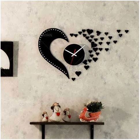طرح laser-cut-heart-clock-ve