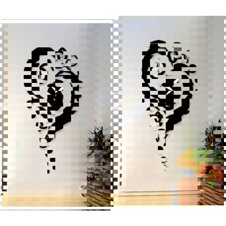 طرح ساعت دیواری طرح قلب با برش لیزری هزینه - laser cut heart shape wall clock ve - برای دستگاه CNC چوب و لیزر (سی ان سی)