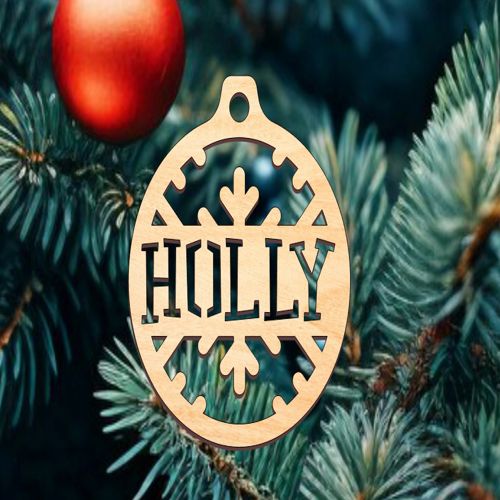 طرح برش لیزری گل هالی دانه برف عروسک تزئینات کریسمس - laser cut holly snowflake bauble christmas decorations ve - برای دستگاه CNC چوب و لیزر (سی ان سی)