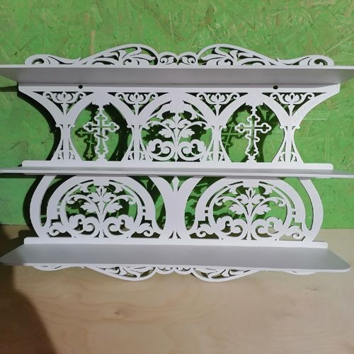 طرح قفسه چوبی محراب خانه برش لیزری برای آیکون‌ها - laser cut home altar wooden shelf for icons ve - برای دستگاه CNC چوب و لیزر (سی ان سی)