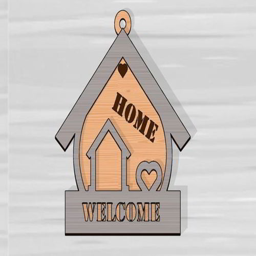 طرح برش لیزری برچسب خانه برچسب - laser cut home tag ve - برای دستگاه CNC چوب و لیزر (سی ان سی)