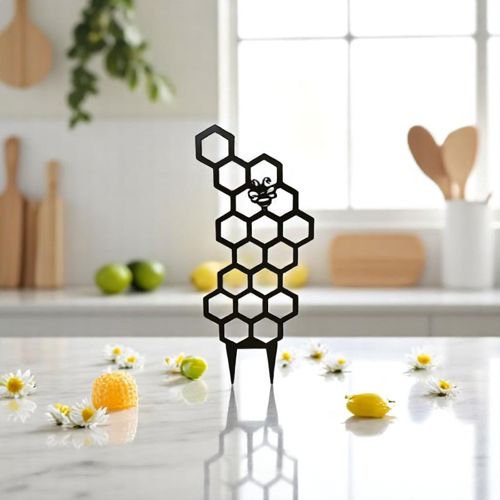 طرح برش لیزری زنبور عسل داربست گیاه میخ - laser cut honey bee trellis plant stake ve - برای دستگاه CNC چوب و لیزر (سی ان سی)