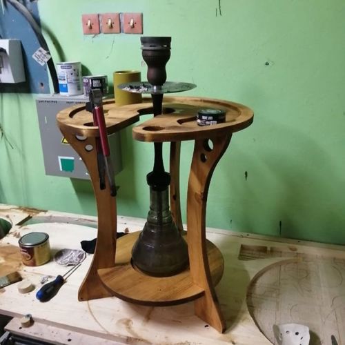طرح قالب میز قلیان برش لیزری cnc router - laser cut hookah table cnc router template - برای دستگاه CNC چوب و لیزر (سی ان سی)