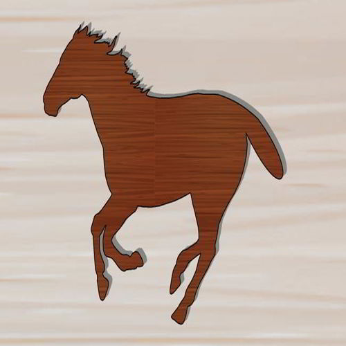 طرح برش لیزری اسب چوب دوبعدی شکل - laser cut horse wood 2d shape - برای دستگاه CNC چوب و لیزر (سی ان سی)