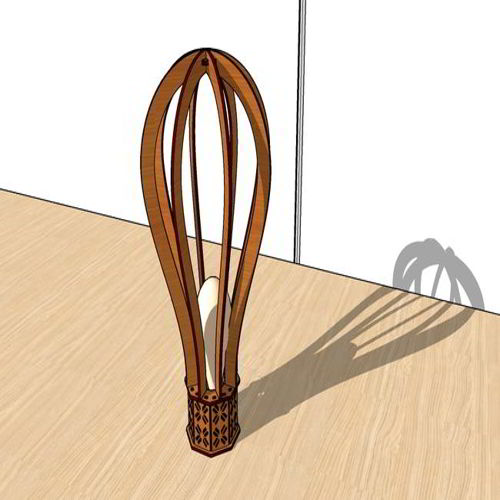طرح لامپ لیزری بادکنک شکل - laser cut hot air balloon shaped lamp design ve - برای دستگاه CNC چوب و لیزر (سی ان سی)