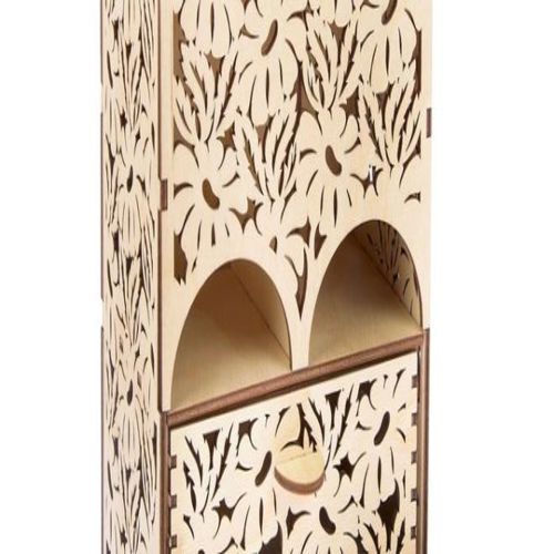 طرح برش لیزری خانه برای چای بابونه - laser cut house for tea camomiles - برای دستگاه CNC چوب و لیزر (سی ان سی)