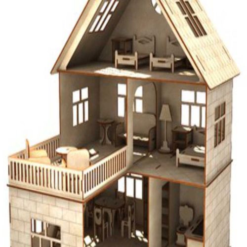 طرح برش لیزری خانه وسیله ( ) - laser cut house ve - برای دستگاه CNC چوب و لیزر (سی ان سی)