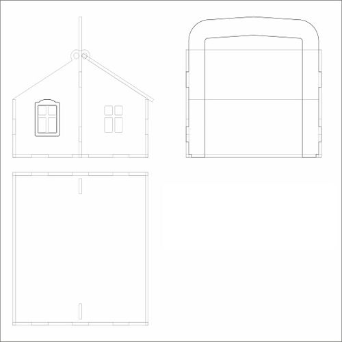 طرح برش لیزری خانه خط هنر - laser cut house line art ve - برای دستگاه CNC چوب و لیزر (سی ان سی)