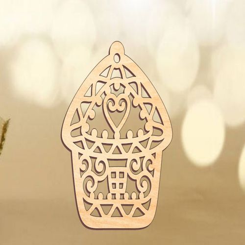 طرح برش لیزری خانه شکل تزئینات بابلس تزئینات کریسمس - laser cut house shaped ornament bauble christmas decorations ve - برای دستگاه CNC چوب و لیزر (سی ان سی)