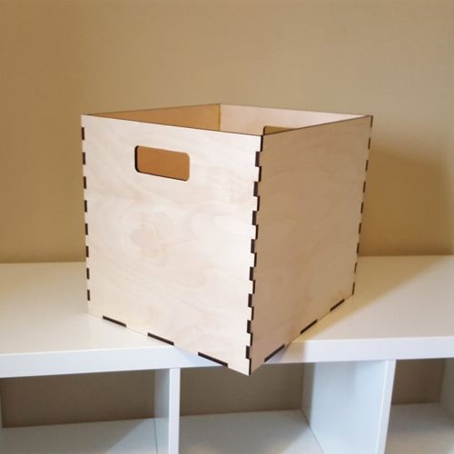 طرح سطل نگهداری آیکیا کالاکس برش لیزری - laser cut ikea kallax storage bin 13x15 ve - برای دستگاه CNC چوب و لیزر (سی ان سی)