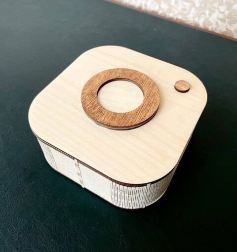 طرح جعبه هدیه علامت اینستاگرام برش لیزری میلی متری - laser cut instagram sign gift box 4mm ve - برای دستگاه CNC چوب و لیزر (سی ان سی)