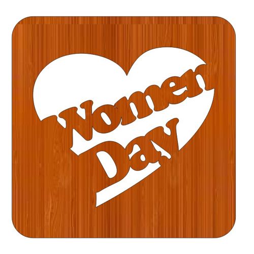 طرح laser-cut-international-womens-day-8-march-square-heart-shaped-wooden-gift-tag-ve