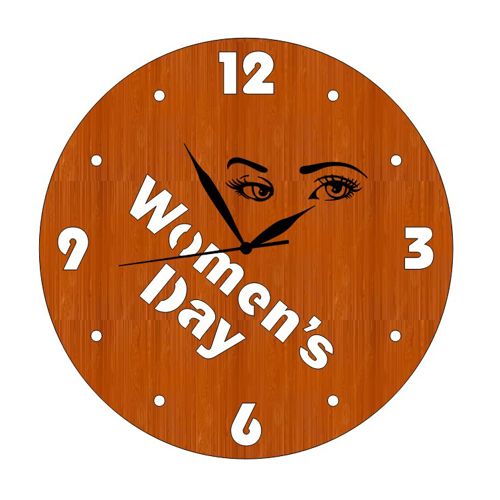 طرح laser-cut-international-womens-day-8-march-wooden-wall-clock-woman-engraved-eyes-ve