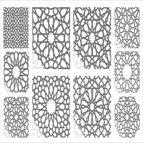 طرح laser-cut-islamic-scrollwork-drawing-room-jali-separator-seamless-pattern