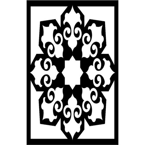 طرح کاغذ دیواری اسلامی برش لیزری الگو - laser cut islamic wallpaper pattern - برای دستگاه CNC چوب و لیزر (سی ان سی)