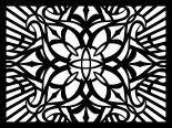 طرح برش لیزری الگوی جلی پانل گریل صفحه - laser cut jali pattern grill panel screen ve - برای دستگاه CNC چوب و لیزر (سی ان سی)
