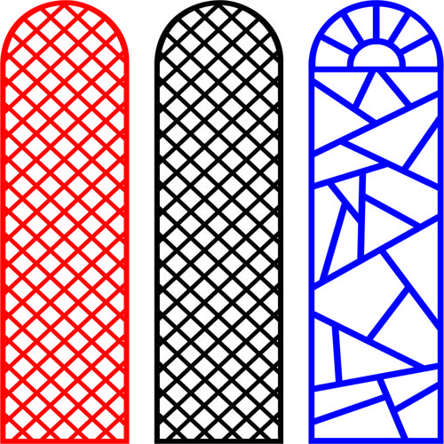 طرح های برش لیزری جالی الگو روی صفحه طرح های مجموعه - laser cut jali pattern screen designs set ve - برای دستگاه CNC چوب و لیزر (سی ان سی)