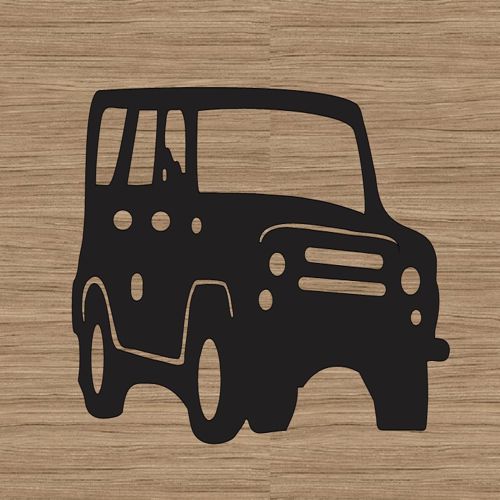 طرح لوگو حکاکی شده با لیزر برش جیپ سایه - laser cut jeep engraved design logo silhouette ve - برای دستگاه CNC چوب و لیزر (سی ان سی)