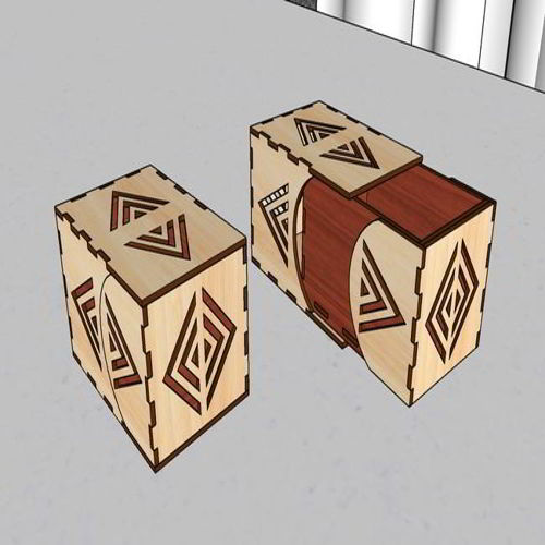 طرح قالب کشو جعبه جواهرات برش لیزری طرح جعبه هدیه جعبه شکلات - laser cut jewelry box drawer template gift box design chocolate box ve - برای دستگاه CNC چوب و لیزر (سی ان سی)