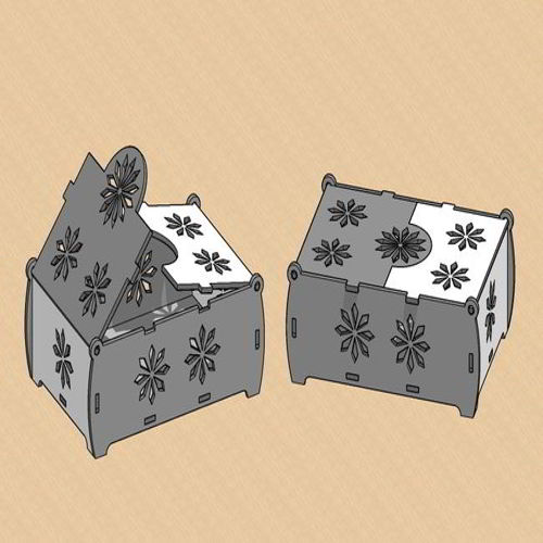 طرح جعبه جواهرات برش لیزری جعبه هدیه طراحی - laser cut jewelry box gift box design ve - برای دستگاه CNC چوب و لیزر (سی ان سی)