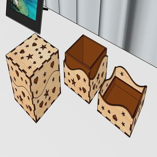 طرح جعبه جواهرات برش لیزری مربعی نگهداری mdf جعبه هدیه - laser cut jewelry box square storage mdf gift box ve - برای دستگاه CNC چوب و لیزر (سی ان سی)