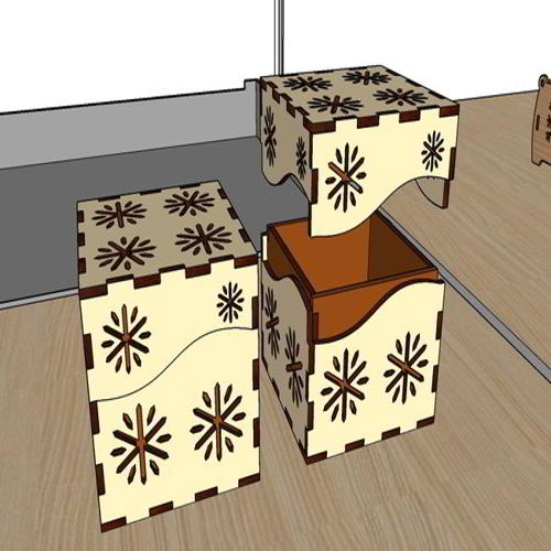 طرح قالب جعبه جواهرات برش لیزری طرح جعبه هدیه جعبه شکلات - laser cut jewelry box template gift box design chocolate box ve - برای دستگاه CNC چوب و لیزر (سی ان سی)