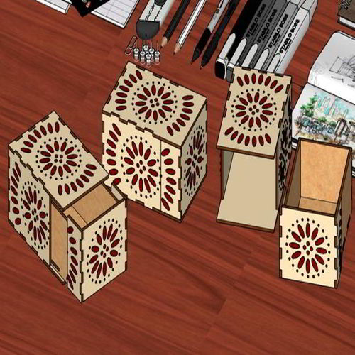 طرح جعبه جواهرات برش لیزری با جعبه چوبی کشودار، قالب جعبه هدیه - laser cut jewelry box with drawer wood box template gift box ve - برای دستگاه CNC چوب و لیزر (سی ان سی)