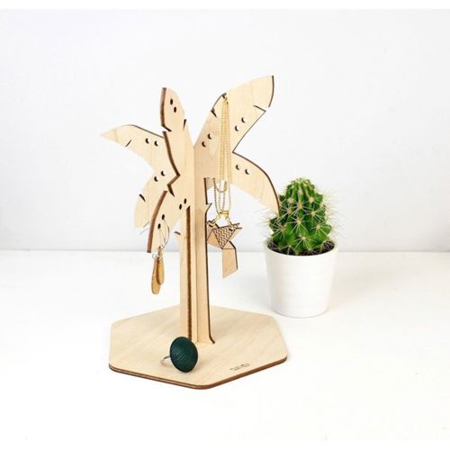 طرح برش لیزری جواهرات پایه درخت - laser cut jewelry tree stand ve - برای دستگاه CNC چوب و لیزر (سی ان سی)