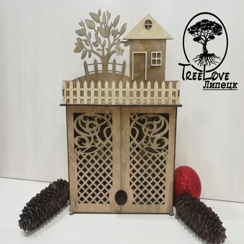طرح laser-cut-key-cabinet-wooden-key-holder-box-wall-mounted-decorative-key-rack-3mm-ve
