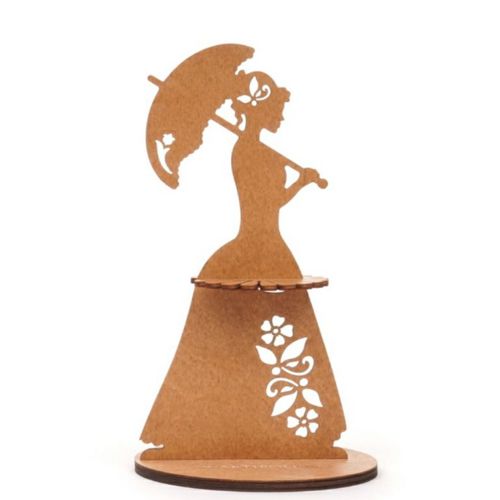 طرح جا دستی برش خورده با لیزر پوشش - laser cut lady napkin holder ve - برای دستگاه CNC چوب و لیزر (سی ان سی)