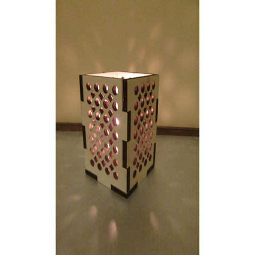طرح جعبه لامپ برش لیزری 70 70 80 - laser cut lamp box 70x70x80 - برای دستگاه CNC چوب و لیزر (سی ان سی)