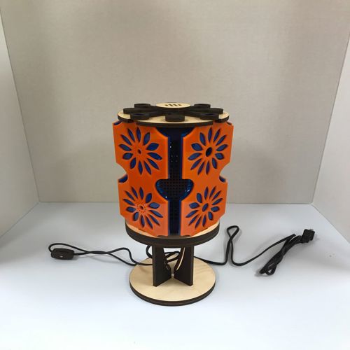 طرح لامپ رنگی برش لیزری با سایه سایه - laser cut lamp color with shadows ve - برای دستگاه CNC چوب و لیزر (سی ان سی)