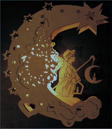 طرح لامپ برش لیزری ماه شب نور - laser cut lamp moon night light ve - برای دستگاه CNC چوب و لیزر (سی ان سی)