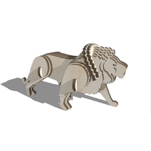 طرح برش لیزری لایه برش شیر - laser cut layered lion ve - برای دستگاه CNC چوب و لیزر (سی ان سی)