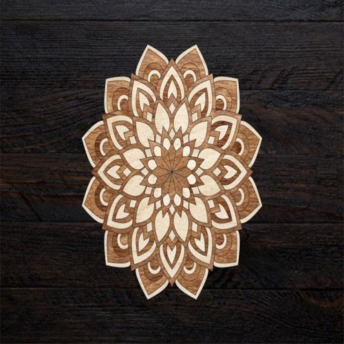 طرح ماندالا لایه برش لیزری - laser cut layered mandala ve - برای دستگاه CNC چوب و لیزر (سی ان سی)