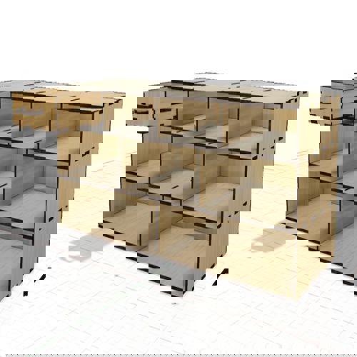 طرح قفسه طرح برش لیزری برای قفسه بندی با کشو - laser cut layout shelf for shelving with drawers ve - برای دستگاه CNC چوب و لیزر (سی ان سی)