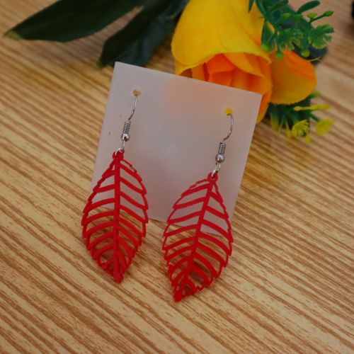 طرح گوشواره‌های تابستانی آکریلیک با برش لیزری و قاب - laser cut leaf acrylic summer earrings - برای دستگاه CNC چوب و لیزر (سی ان سی)