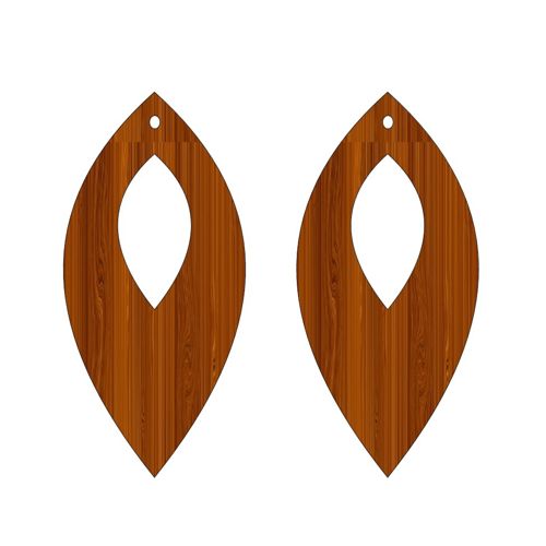 طرح گوشواره ست جواهرات برش لیزری شکل برگ قالب های جواهرات چوب - laser cut leaf shaped earrings set jewelry templates wood cutout ve - برای دستگاه CNC چوب و لیزر (سی ان سی)