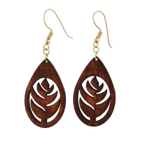 طرح گوشواره طرح برگ برش لیزری جواهرات - laser cut leaf style earring jewelry - برای دستگاه CNC چوب و لیزر (سی ان سی)