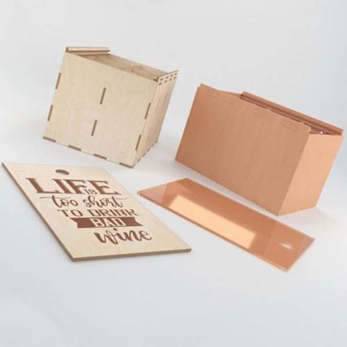 طرح برش لیزری عمر برای نوشیدن خیلی کوتاه است بطری نوشیدنی بد حکاکی جعبه - laser cut life is too short to drink bad drink bottle engraved box ve - برای دستگاه CNC چوب و لیزر (سی ان سی)