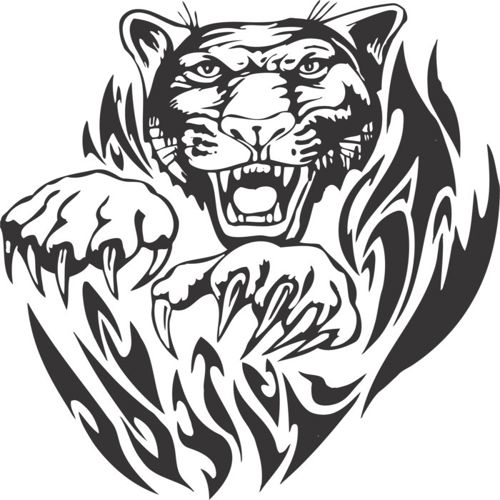 طرح برش لیزری شیر خط هنر - laser cut lion line art - برای دستگاه CNC چوب و لیزر (سی ان سی)