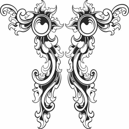 طرح حاشیه جداکننده اتاق نشیمن برش لیزری - laser cut living room divider border pattern design - برای دستگاه CNC چوب و لیزر (سی ان سی)