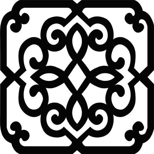 طرح برش لیزری اتاق نشیمن گل شبکه استنسیل گل الگوی گلدار - laser cut living room floral lattice stencil floral seamless pattern - برای دستگاه CNC چوب و لیزر (سی ان سی)
